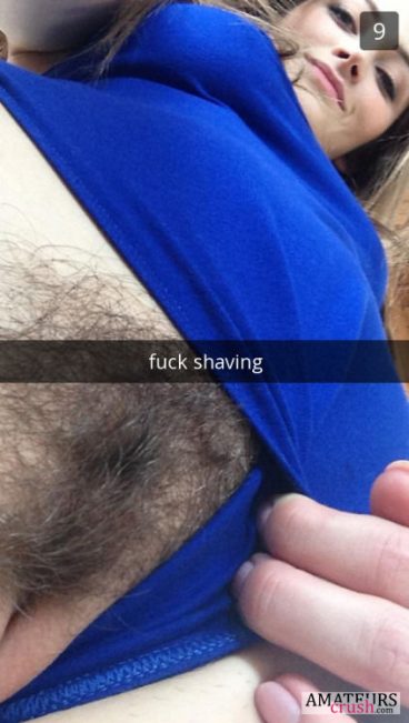 Fuck shaving showing hairy pussy