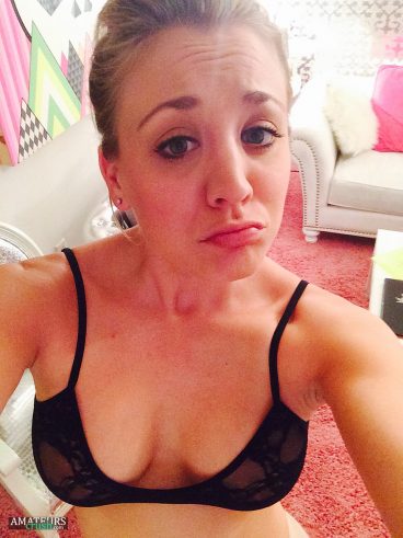 Sad Kaley look showing her cleavage in the fappening leaks