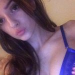 Sexy hot brunette amateur in blue lingerie leak nudes