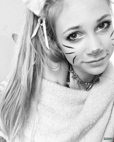 Cute young cat cosplay of Fractalacidfairy Tumblr
