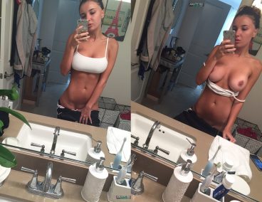 Hot nude college teen tits out top selfie